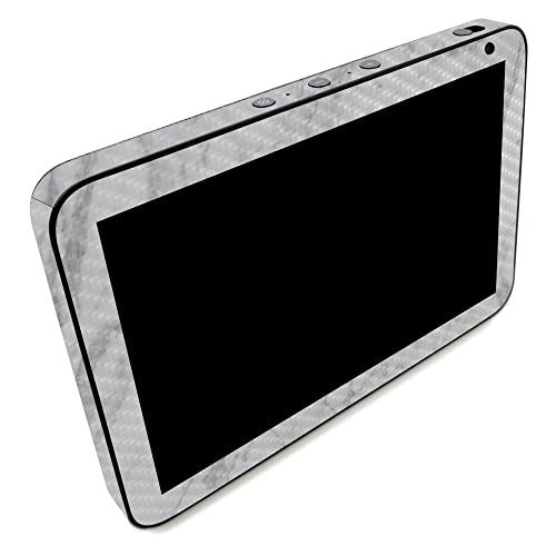 Image of MightySkins Carbon Fiber Skin Compatible with Amazon Echo Show 8 (Gen 2) - Frost Marble | Protective, Durable Textured Carbon Fiber Finish | Easy to Apply | Made in The USA