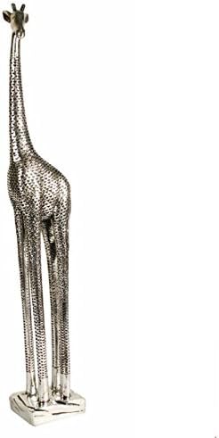 Silver Giraffe Statue - Large