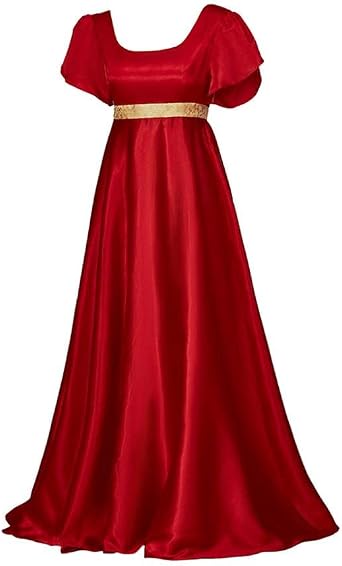 MyheroCos Kate Dress Womens Jane Austen Regency Dress Victorian Tea Gown Dress