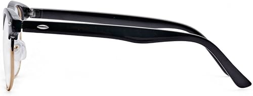 Miniatura 10 de Outray gafas con lentes transparentes de cuerno lustrado medio marco clásicos retro vintage