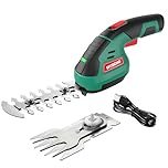 HYECHO Tosaerba e Tagliasiepi,7,2 V 2000 mAh 2 lame e cavo Type-C,Forbici Per Erba a Batteria Adatto per diserbo e potatura alberi