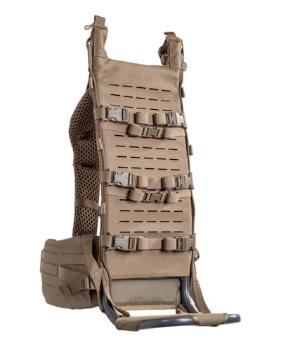 Eberlestock Mainframe II Modular Hunting Pack Frame Load Shelf Frame with Cradle Hip Belt, Contour Shoulder Harness, Hunt EMOD Compatible Dry Earth