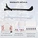 JIABEIUS 4 Pcs 2 Pairs Ice Skate Guards with Adjustable Buckle, Figure Skate Guards Easy to Put On and Off, Ice Skate Covers for Adult, Youth, Couple (Black + White)