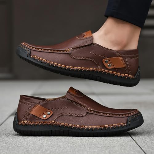 The First Young Shoes Men,Men's Casual Leather Loafers,Casual Slip on Shoes4