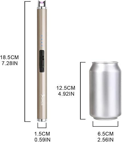 Miniatura 7 de SUPRUS Encendedor de velas, encendedor eléctrico, encendedor USB, interruptor de seguridad, recargable, sin llama, plasma, resistente al viento,