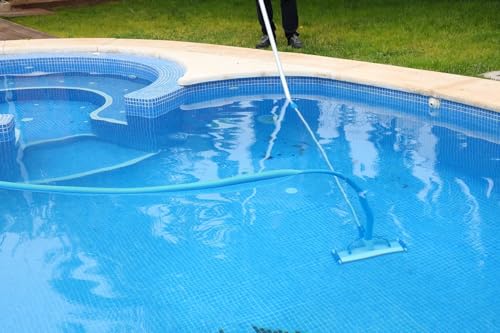 Image of Flaner 17.5 Inch Professional Flexible Aluminium Weighted Swimming Pool Clener Vacuum Head on Wheels for All Type of Pool Maintenance Cleaning kit Tool Item