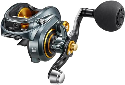 Piscifun Alijoz 300 Baitcaster Fishing Reel,Aluminum Frame Baitcasting Reel, 33Lbs Max Drag, 8.1:1 Gear Ratio, Freshwater & Saltwater Low Profile Casting Reel for Musky (Left Handed)