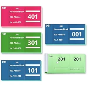 Beimeiii Kolorowe Bloczki Numerowane 500 Sztuk