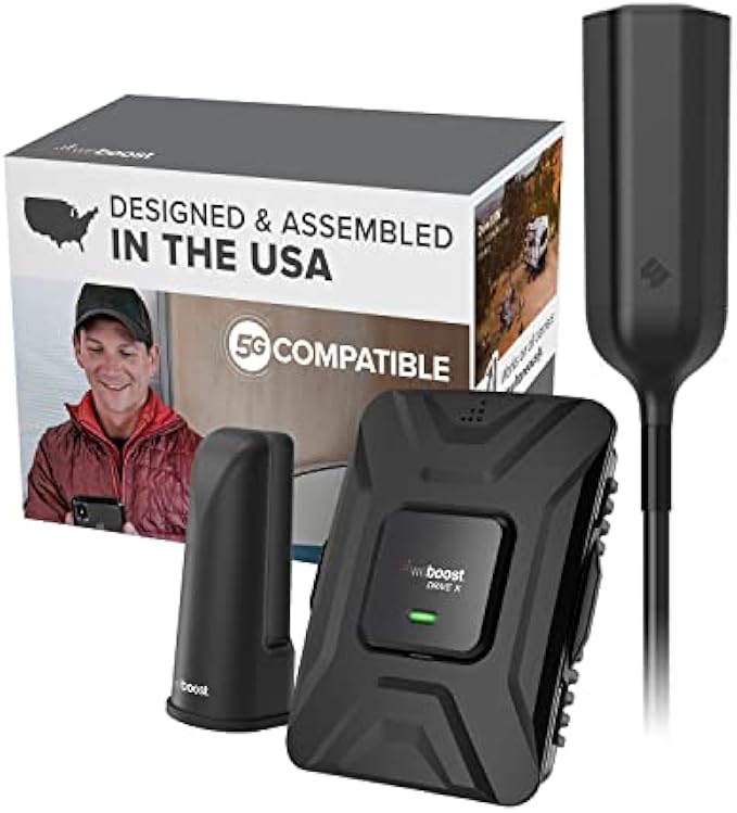 weBoost Drive X RV - Cell Phone Signal Booster kit | Boosts 5G & 4G LTE for All U.S. & Canadian Carriers - Verizon, AT&T, T-Mobile, more | Made in the U.S. | FCC Approved (model 471410)
