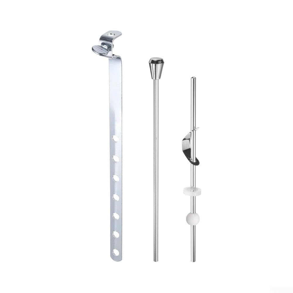 Kit Reparación Desagüe Lavabo Varilla Tracción Ajustable Enlace Bola para acero Plástico Baño Fregadero 220mm(15.5mm)