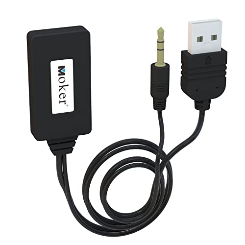 Moker Bluetooth 5.0 Receiver Car Kit for BMW,Mini Coopers,Wireless Music AUX Adapter,No Charging Needed (USB/AUX Connector)