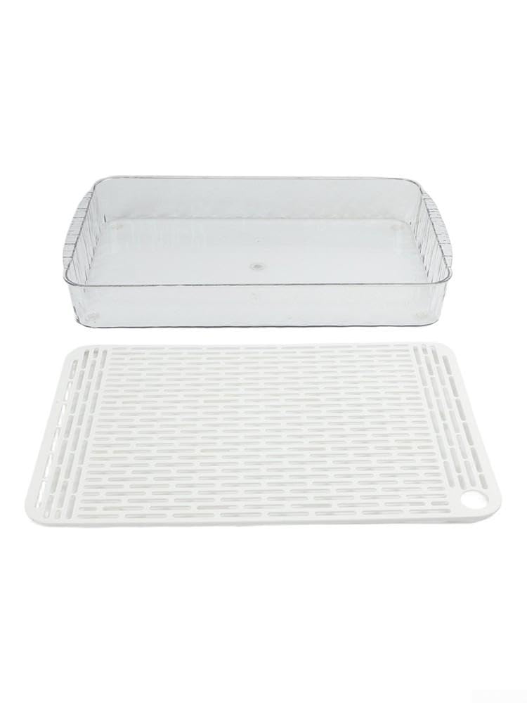 Bandeja Multiusos Cocina PP 30x17.5cm Transparente(Transparent L)