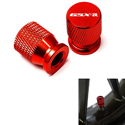 Motorcycle CNC Wheel Tire Valve Stem Caps Airtight Covers for GSX-R GSXR 600 750 1000 K1 K2 K3 K4 K5 K6 K7 K8 K9 (red)