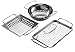 Extreme Salmon Mini Grill Topper, Grill Accessories Set Heavy Duty Grill Basket Stainless Steel Grill Pan for Vegetable Charcoal Barbecue Grill Wok Cookware for Outdoor Grill Cooking