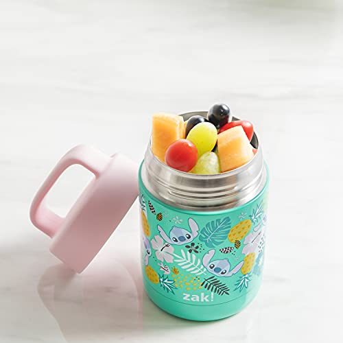 Zak Designs Kids' Vacuum Insulated Stainless Steel Food Jar With Carry Handle, Thermal Container For Travel Meals And Lunch On The Go, 12 Oz, Lilo And Stitch #TOP3