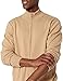 Amazon Essentials Men's Full-Zip Cotton Sweater, Camel Heather, XX-Large