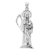 Santa Muerte (Grim Reaper) in Sterling Silver Pendant