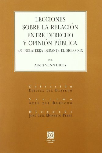 Portada de Lecciones sobre la Relacion entre Derecho y Opinion Publica en in Glat