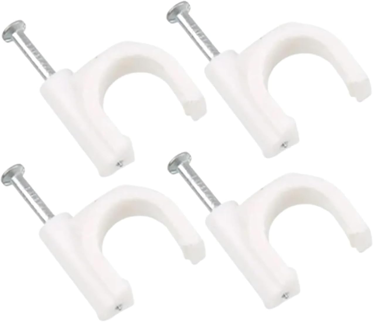 Line Clip， Cable Tidy Nail Clips,Wire,100PCS Round 4mm 6mm 8mm 10mm Management Electrical Cord Tie Holder Circle(10mm)