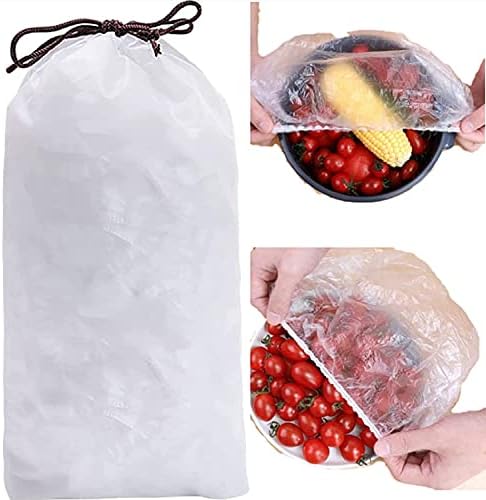 Fresh Keeping Bags, Reusable Elastic Food Storage Covers, Universal Stretch Plastic Wrap Bowl Covers 100/200/300pcs (100)