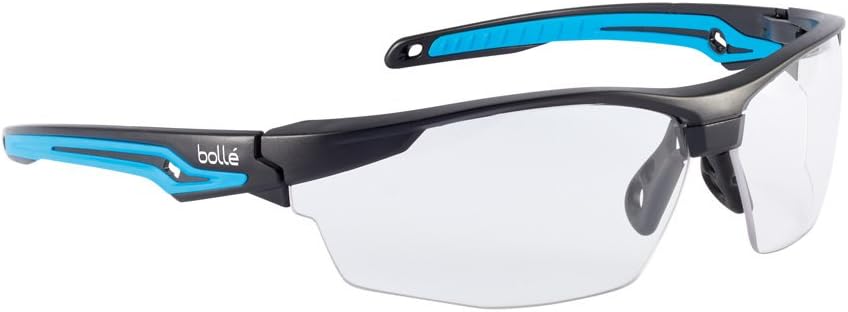 Bolle Safety 40301, Tryon Safety Glasses PLATINUM , Black/Blue frame, Clear lenses
