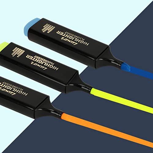 Image of Luxor Highlighter in Orange, Pack of 10, Ideal for Eye-Catching Summaries and Quick Notes
