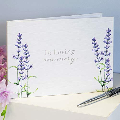 Widdop and Co Thoughts of You Lavender Condolence Book