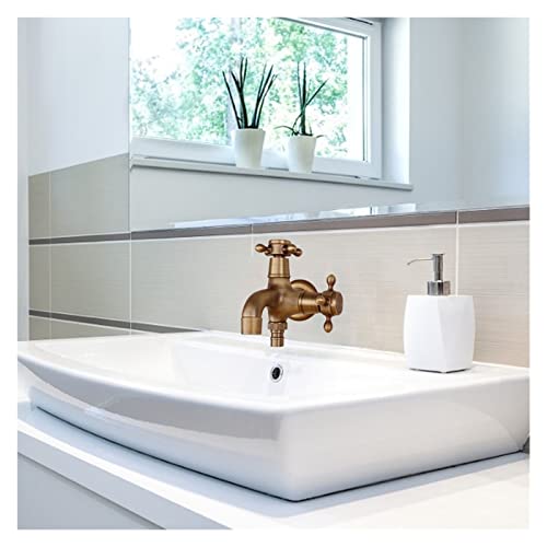 Robinet mural double eau froide pour évier cuisine et vasque - 3
