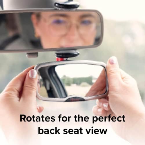 Diono Baby Car Mirror 2 Pack, Includes Safety Car Seat Mirror for Rear Facing Infant & See Me Too Rear View Baby Mirror Both Fully Adjustable with Wide Crystal Clear View, Shatterproof, Crash Tested - 4