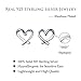 Reffeer Solid 925 Sterling Silver Love Heart Clip On Earrings Ear Cuffs for Women Teen Girls Heart Wrap Earrings No Piercing (A-Silver)
