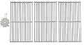 PETKAO 3PCS 19 1/4" Stainless Steel Wire Cooking Grid Grate Replacement for Select Gas Grill Models by Brinkmann, Charmglow 720-0234,720-0289,Costco,Jenn Air, Members, Nexgrill,Perfect Flame,SAMS Club