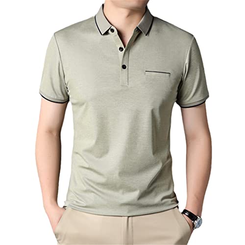 Polo homme uni manches courtes taille XL vêtement été café
