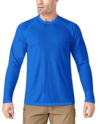 Boladeci Swim Shirts For Men Upf 50+ Uv Protection Sun Shirts Summer Clothing Spf Fishing Athletic Swimming T-Shirts Rash Guard Bright Blue M #TOP24