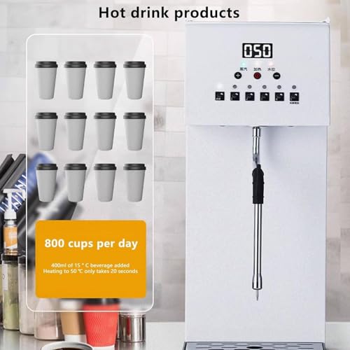 Kommerzieller Mehrzweck-Milchaufschäumer, vollautomatische Dampfkochwasser-Aufschäummaschine mit LCD-Display für die Zubereitung von Espresso und Milchschaum
