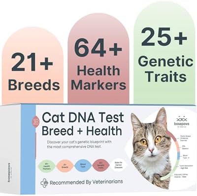 Basepaws Cat DNA Test Kit - Comprehensive Breed, Health and Denta...