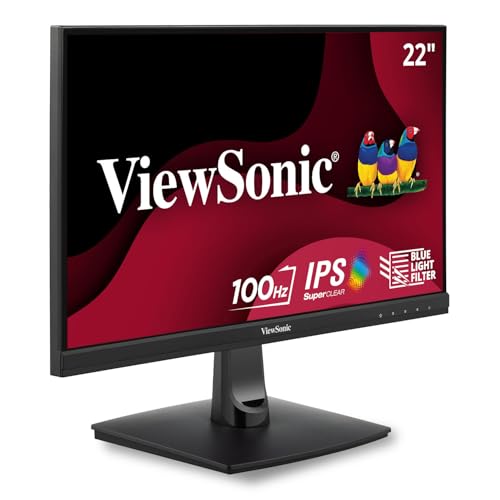 ViewSonic VA2214-H 22 Inch 1080p Monitor with 100Hz, Variable Refresh Rate, HDMI, VGA for Home and Office