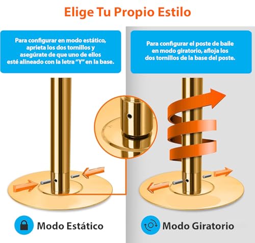 Barra pole dance de ejercicio para aprender pasos de baile en casa 2