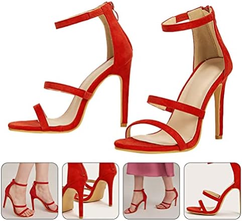 USHOBE Womens Open Toe Triple Straps 