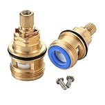 2Pack Tap Cartridge Replacement for Franke Ascona 3308R Kitchen Tap Brass Valve Ceramic Cartridge Quarter Gland Insert Spare Replacement WRAS Approved