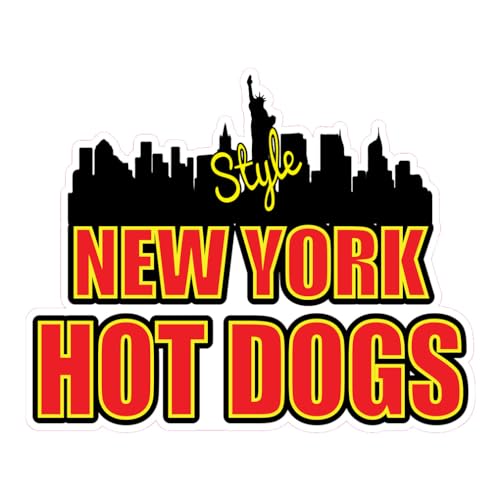 Custom Food Truck Decals Hot Dogs New York Style Food and Beverage Concession Concession Sign 10 in on Longest Side Design Only