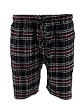 Republic Blue Mens Flannel Pajama Shorts Super Soft Cotton Plaid Shorts with Pockets and Drawstrings