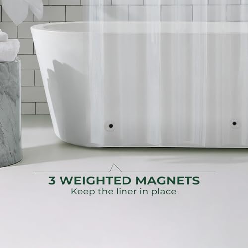 HARBOREST Clear Shower Curtain Liner with Side Suction Cups, Premium PEVA Plastic Shower Liner with 3 Magnets, Waterproof Bathroom Curtain, 36 x 72, Extra Heavy Duty Clear by HARBOREST - Image 4