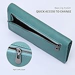 Alldaily Ultra Slim Thin Women Wallet RFID Blocking Credit Card Holder Bifold Long Ladies Billfold (Purist Blue) - Image 4