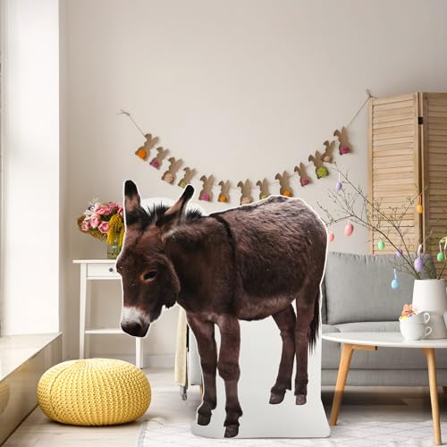 image for Motiskyy Large Donkey Stand up 4.1 ft Life Size Jesus Donkey Cardboard