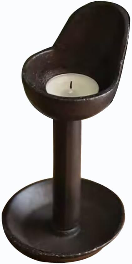 Rustic Vintage Cast Iron Tealight Candle Holder - Tea Light Candle Holder for Home Decor Wedding, Party, Gift