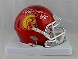 O. J. Simpson Signed USC Trojans Chrome Speed Mini Helmet - JSA W Auth *Silver - Autographed College Mini Helmets