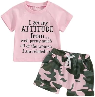 Fernvia Toddler Girls Clothes 1T 2T 3T 4T 5T Summer Outfits Baby Kids Short Sleeve T-Shirt Tops & Camouflage Shorts Sets Fernvia Toddler Girls Clothes 1T 2T 3T 4T 5T Summer Outfits Baby Kids Short Sleeve T-Shirt Tops & Camouflage Shorts Sets