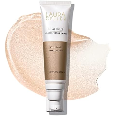 LAURA GELLER NEW YORK Spackle Super-Size - Champagne Glow - 2 Fl Oz - Skin Perfecting Primer Makeup with Hyaluronic Acid - Long-Wear Foundation Face Primer Cover