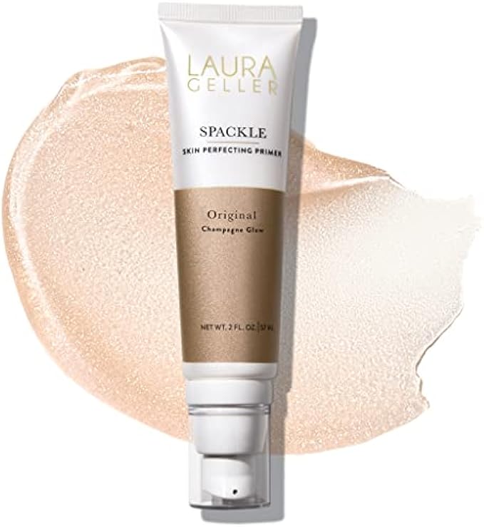 LAURA GELLER NEW YORK Spackle Super-Size - Champagne Glow - 2 Fl Oz - Skin Perfecting Primer Makeup with Hyaluronic Acid - Long-Wear Foundation Face Primer