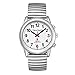 Produktbild Hearkent Herren Sprechende Uhr Deutsch Seniorenuhr Funkuhr Blindenuhr Metallzugarmband (silberner Stretch, Männergröße)